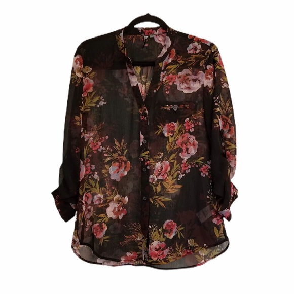 Kut from the Kloth Tops - KUT FROM THE KLOTH Sinclair Sheer Floral Blouse